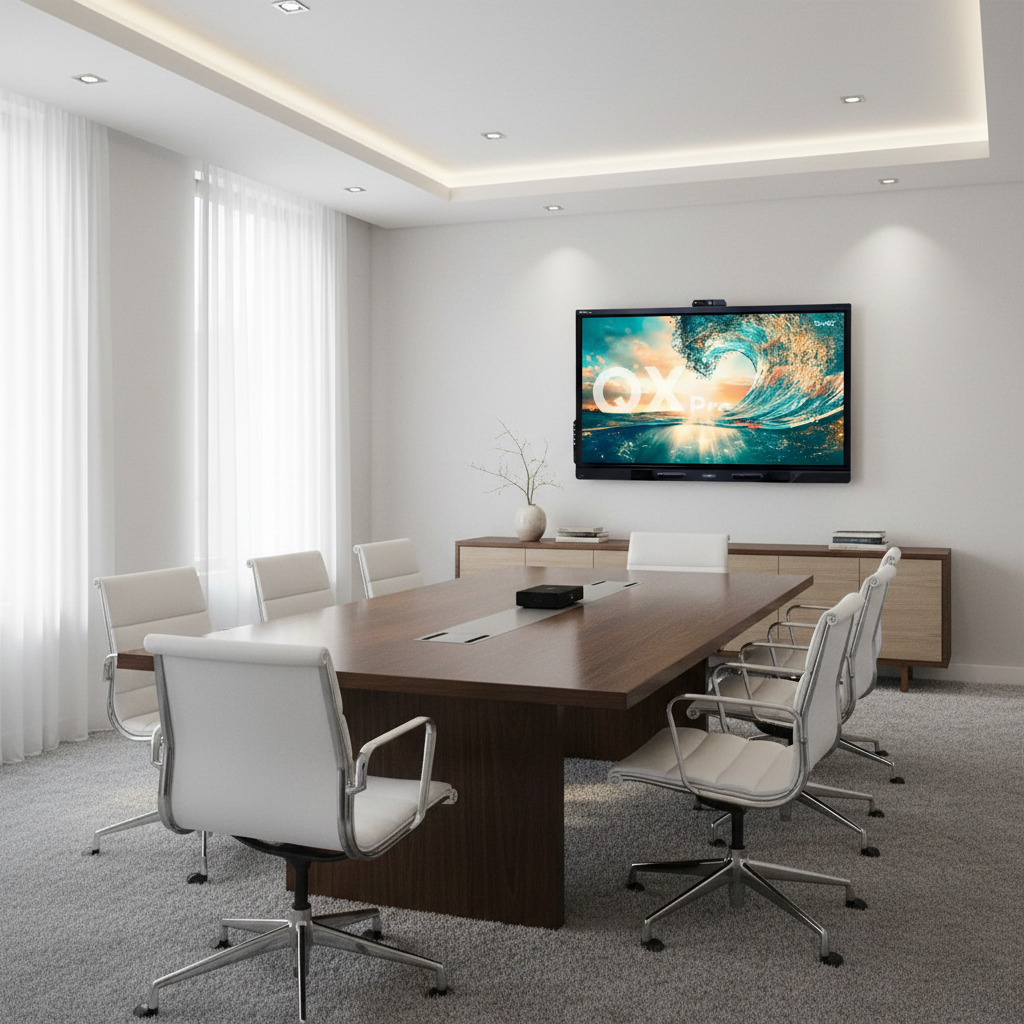 SMART Board QX Pro Serie V2 (65-86 Zoll) mit Kamera & Subwoofer / All-in-One Konferenzsystem