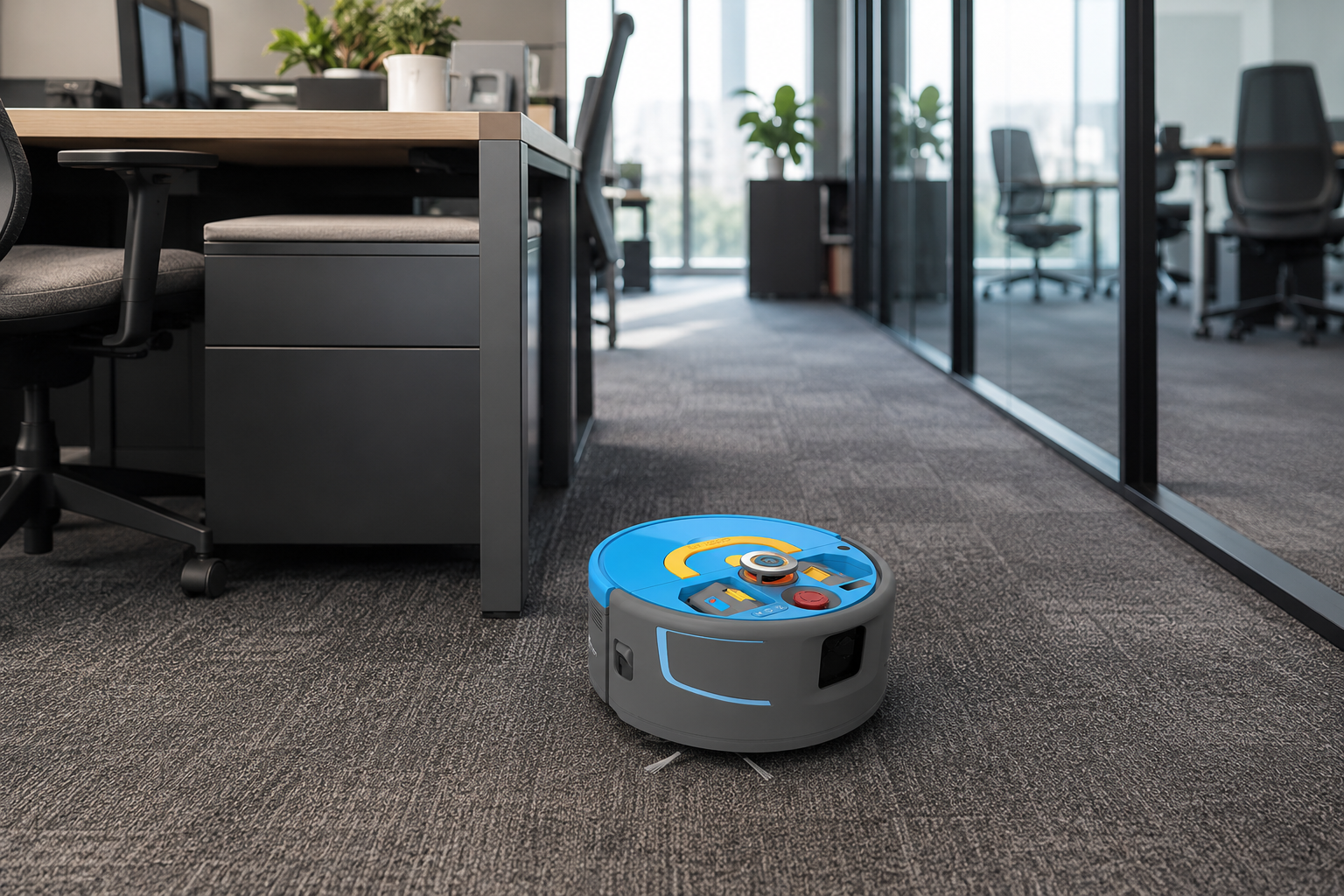 Unser "Kleiner": Der autonome Staubsaugerroboter f&uuml;r Gewerbefl&auml;chen