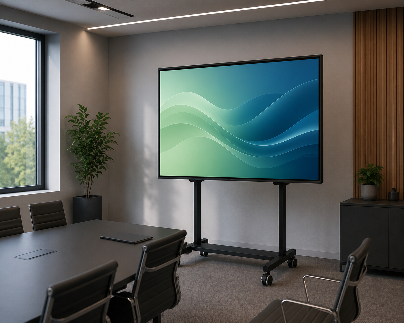 Interaktives Whiteboard 86'' 4K Touchdisplay mit Fahrgestell