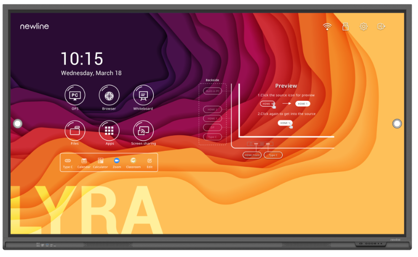 LYRA Pro Premium Touch Display 75 Zoll