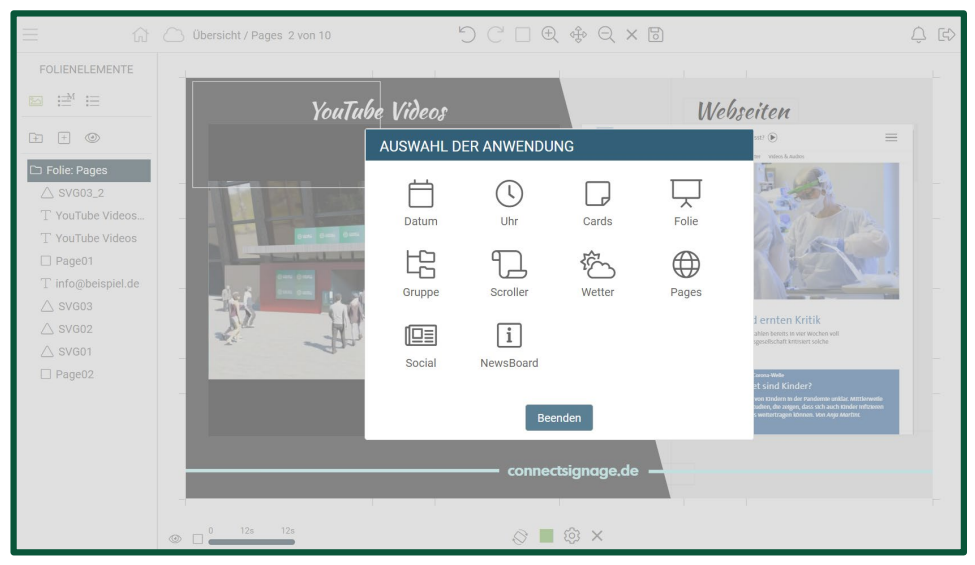 Software zur Content-Bespielung von Touch Displays