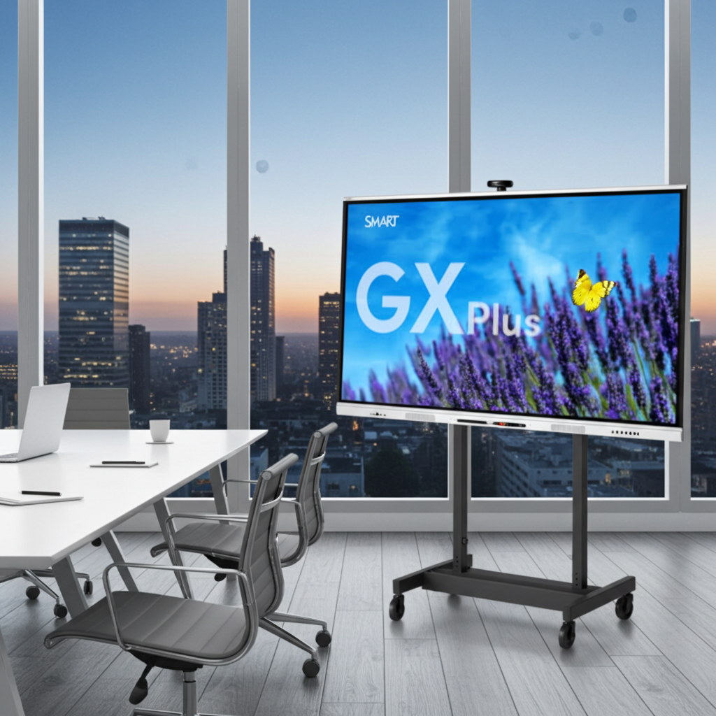 Komplett-L&ouml;sung: SMART Board GX186 (86 Zoll) Board + elektrisches Fahrgestell + 4K Kamera 