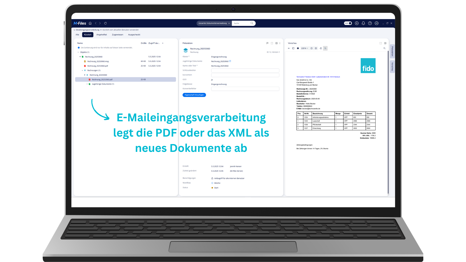 Mit KI: E-Mail-Anh&auml;nge automatisch erfassen und digital ablegen
