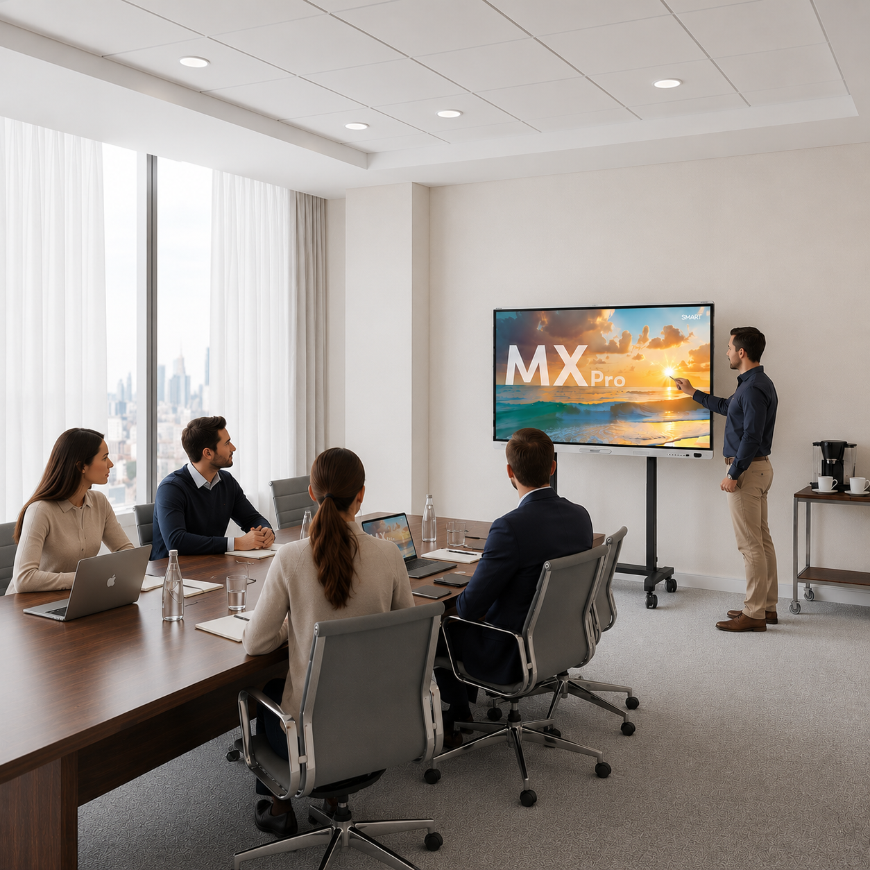 SMART Board MX 65 Zoll inkl. elektrisches Fahrgestell - Allrounder-Paket f&uuml;r Unternehmen & Fahrschulen