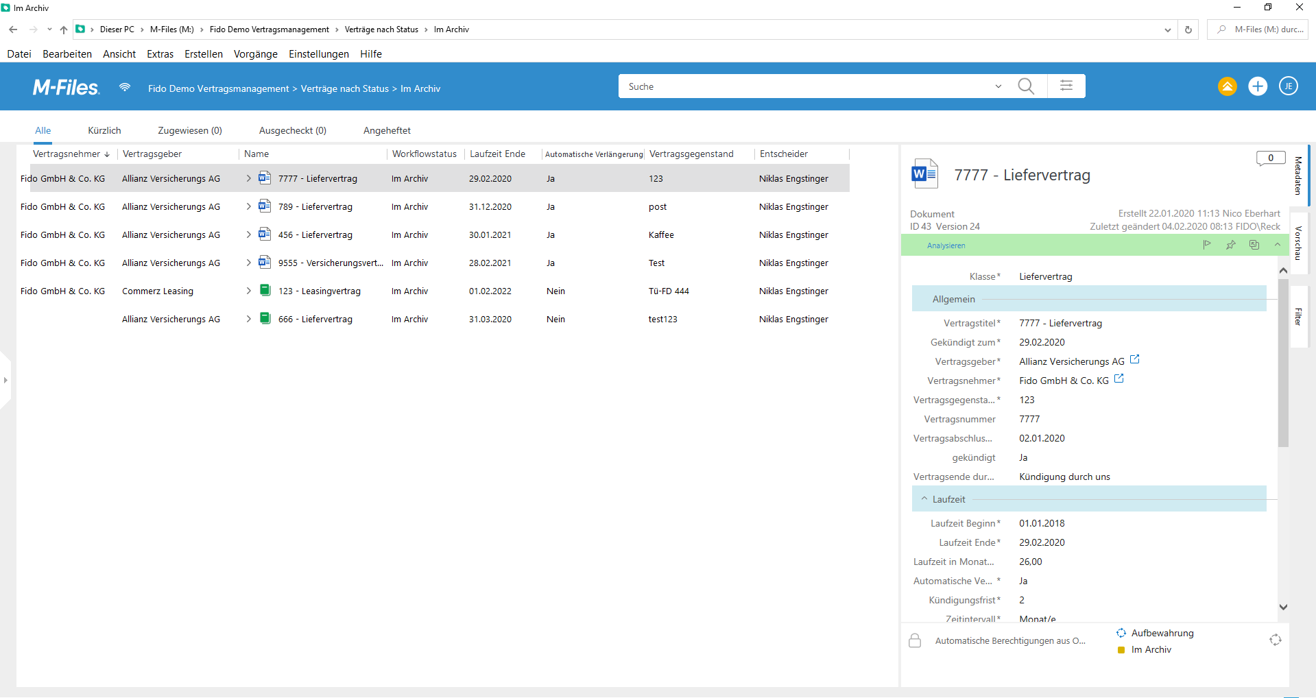 DMS: Digitales Vertragsmanagement