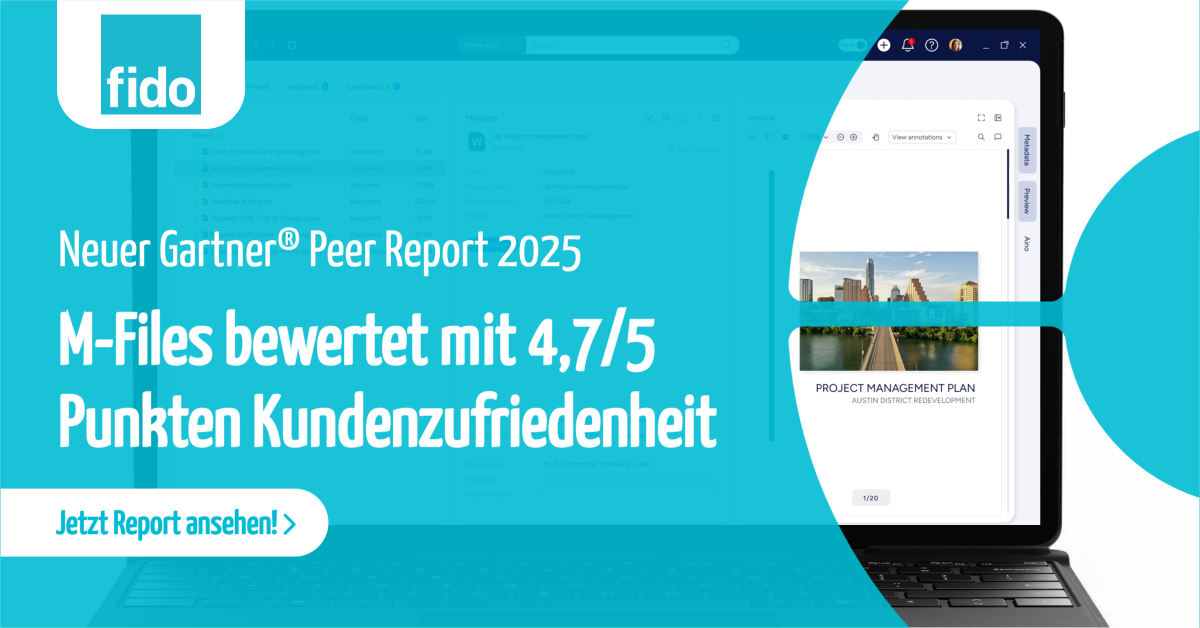 Gartner Report: M-Files als Customers' Choice 2025