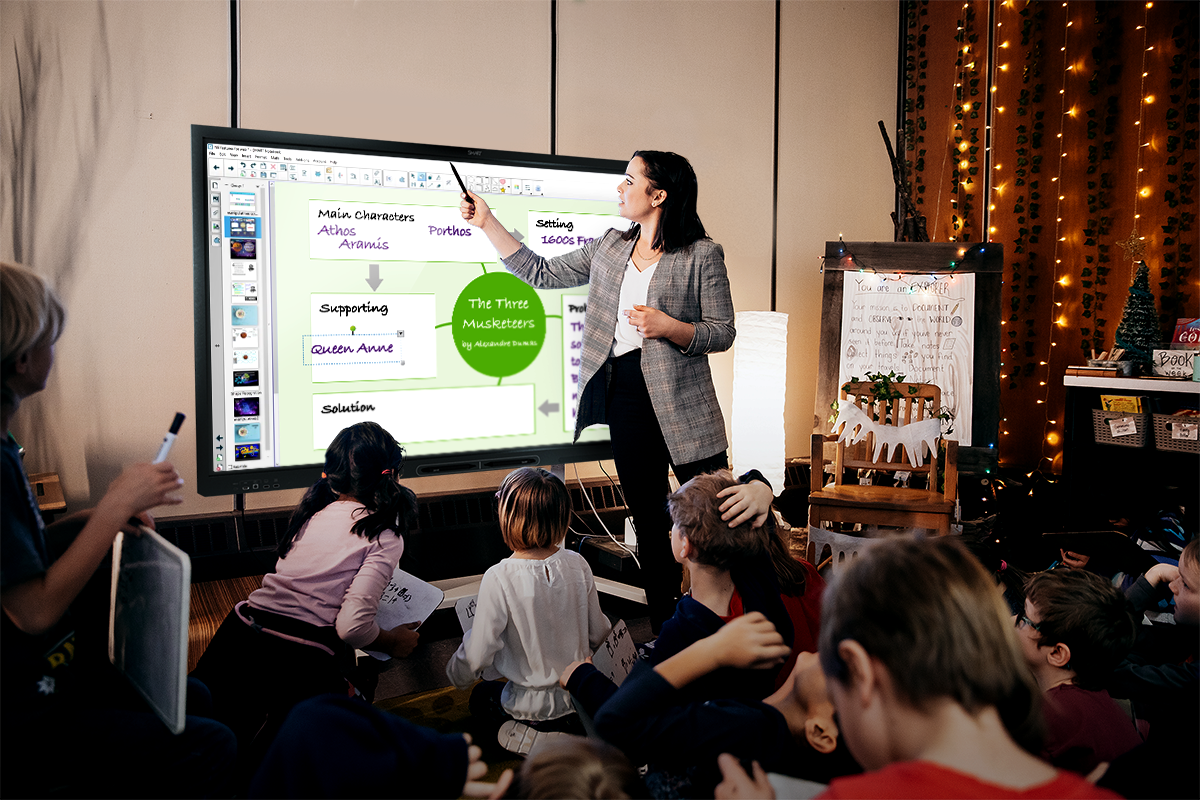 SMART Board GX175, interaktives Whiteboard in der Schule, digitaler Unterricht